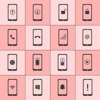Mobile and web icons collection vector