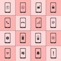 Mobile and web icons collection vector