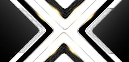 luxury abstract geometric in black white and gold vector