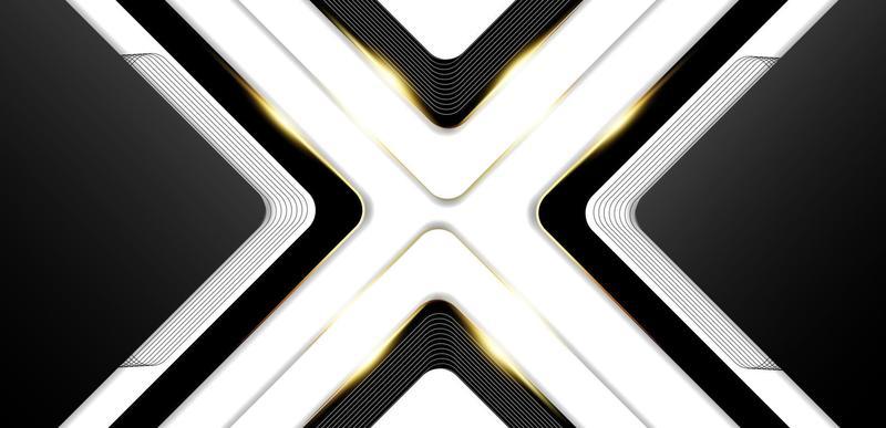 luxury abstract geometric in black white and gold