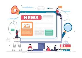 anuncio de noticias web vector