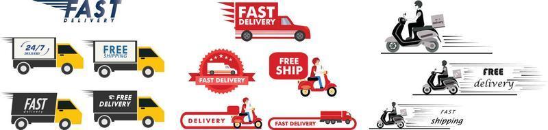 fast delivery, Set of delivery icons. Fast delivery,