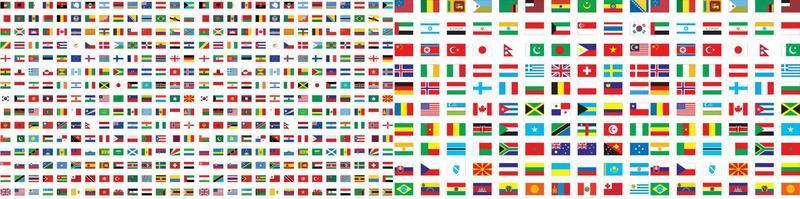 All official national flags of the world. flags of various countries from around the world. vector