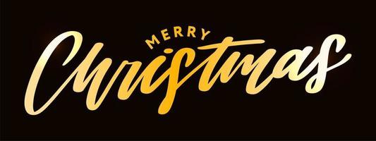 Banner Merry Christmas Holiday New Year Letter font Vector illustration