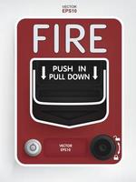 Fire alarm switch on white background. Vector. vector