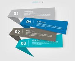 Banner paper tag background for business infographics template. Vector. vector