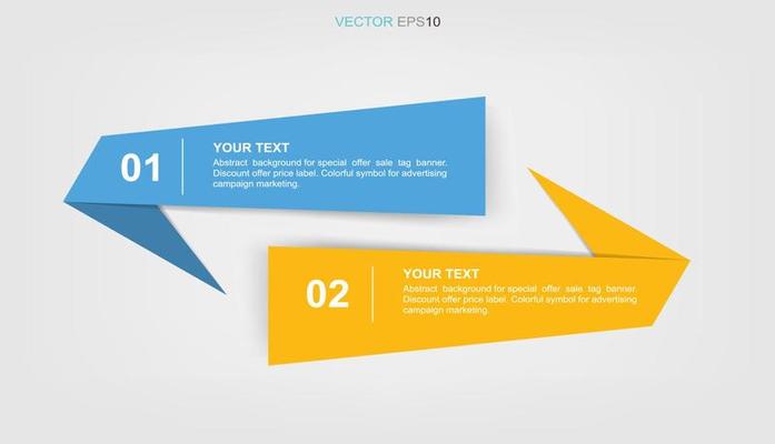 Banner paper tag for business background. Vector.
