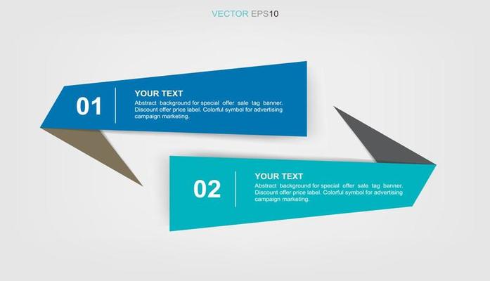 Banner paper tag for business background. Vector.