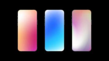 Phone template liquid gradient background vector