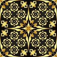 This is a golden texture with buds and stars in the Art Deco style vector
