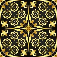 This is a golden texture with buds and stars in the Art Deco style vector