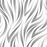 Monochrome seamless vector pattern of angles and flowing thin lines.Black and white pattern of waves or rivers drawn by a pen.Black texture in a linear style.