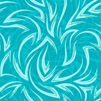 Seamless marine vector pattern of angles and flowing lines.Texture from brushstrokes of paint on a turquoise background.