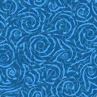 Vector blue geometric seamless pattern of flowing spirals curls and corners.Vector nautical geometric seamless texture of smooth and broken lines.Stylized blue pattern of water flow or waves.