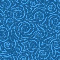 Vector blue geometric seamless pattern of flowing spirals curls and corners.Vector nautical geometric seamless texture of smooth and broken lines.Stylized blue pattern of water flow or waves.