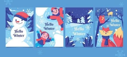 Winter Festival Card Concept vector