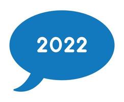 New year 2022 vector concept, speech bubble