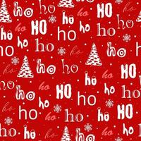 Seamless christmas pattern. Hohoho pattern. vector