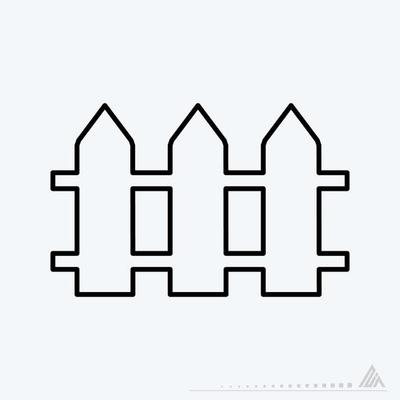 Vector Graphic of Fence - Line Style