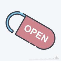 Vector Graphic of Open Tag - Line Cut Style