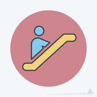 Vector Graphic of Escalator - Color Mate Style