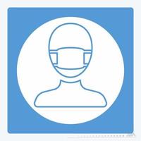 Icon Vector of Surgeon - White Moon Style