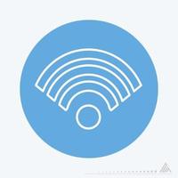 Vector Graphic of WiFi Connection - Blue Monochrome Style