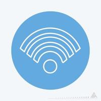 Vector Graphic of WiFi Connection - Blue Monochrome Style