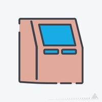 Vector Graphic of ATM Machine - Line Cut Style