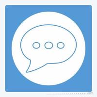Icon Vector of Message Bubble with dots - White Moon Style