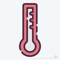 vector icono de temperatura - estilo de corte de línea