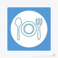 Vector Graphic of Dinner - White Moon Style