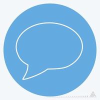 Set Icon Single Message Bubble - Blue Eyes Style vector
