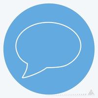 Set Icon Single Message Bubble - Blue Eyes Style vector