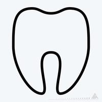 Icon Vector of Tooth - Line Style