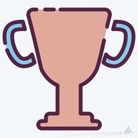 Icon Vector of Winner Up - Line Cut Style