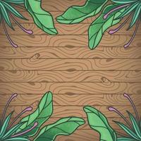 Floral Wood Foliages Natural vector