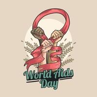 Support World AIDS Day Movement vector