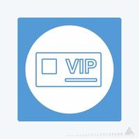 Vector Graphic of VIP Card - White Moon Style