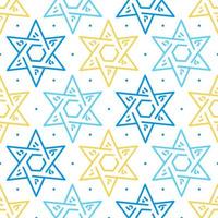 Magen David star seamless. Jewish Israeli symbol pattern for Hanukkah vector