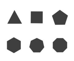 simple polygon shape collection vector,