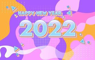 fondo moderno de año nuevo 2022 vector