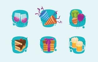 Party Decorations Elements vector