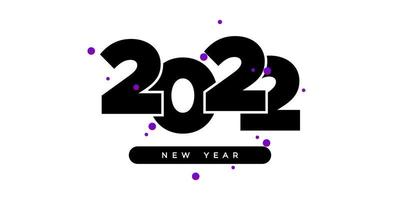 Diseño de texto del logotipo de año nuevo 2022. Plantilla de diseño de número 2022. calendario simple icono. banner abstracto moderno. illustartiom gráfico vectorial aislado sobre fondo blanco vector
