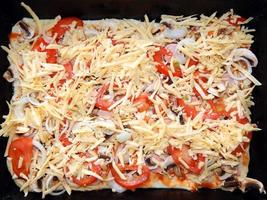 Food cooking and food ingredients pizza photo