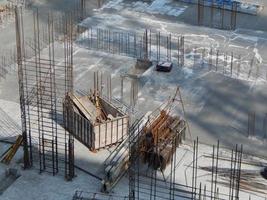 Construction of a residential building in a building photo