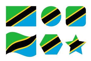 Tanzania flag simple illustration for independence day or election vector