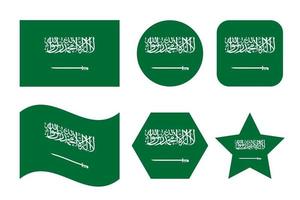 Saudi Arabia flag simple illustration for independence day or election vector