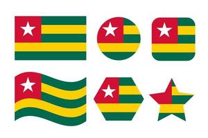 Togo flag simple illustration for independence day or election vector