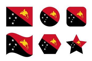 Papua New Guinea flag simple illustration for independence day vector